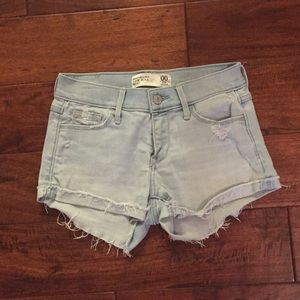 Abercrombie and Fitch light wash jean shorts